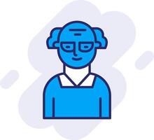 Scientist Line Filled Backgroud Icon vector