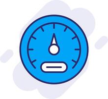 Meter Line Filled Backgroud Icon vector