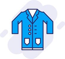 Lab Coat Line Filled Backgroud Icon vector