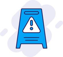 Hazard Sign Line Filled Backgroud Icon vector