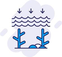 Ocean Acidity Line Filled Backgroud Icon vector