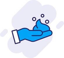 Foam Hand Line Filled Backgroud Icon vector