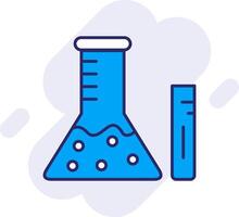 Chemistry Line Filled Backgroud Icon vector