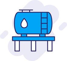 Tank Line Filled Backgroud Icon vector