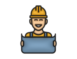 a 3d Craftsman on a transparent background png