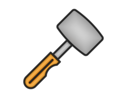 ein 3d Hammer auf ein transparent Hintergrund png