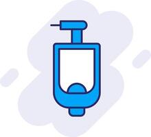 Urinal Line Filled Backgroud Icon vector