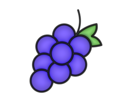 un' 3d uva su un' trasparente sfondo png