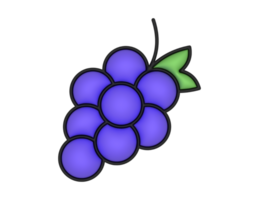 uma 3d uvas em uma transparente fundo png