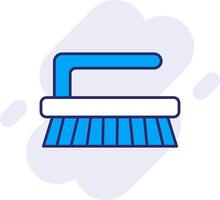 Cleaning Brush Line Filled Backgroud Icon vector