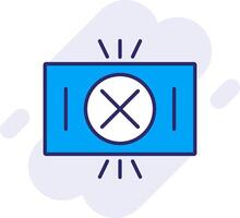 Red Card Line Filled Backgroud Icon vector