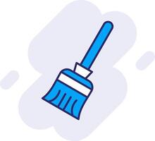 Broom Line Filled Backgroud Icon vector