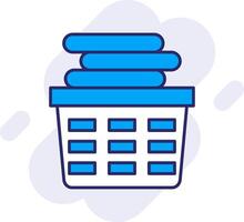 Laundry Basket Line Filled Backgroud Icon vector