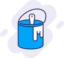 Tin with Paint Line Filled Backgroud Icon vector