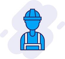 Builder Line Filled Backgroud Icon vector