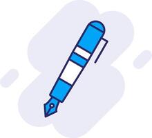 Fountain Pen Line Filled Backgroud Icon vector