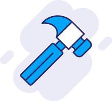 Hammer Line Filled Backgroud Icon vector