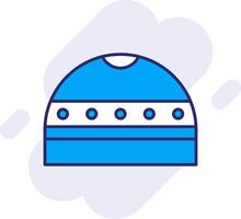 Cap Line Filled Backgroud Icon vector