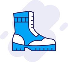 Boot Line Filled Backgroud Icon vector