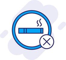 No Smoking Line Filled Backgroud Icon vector