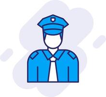 policía línea lleno fondo icono vector