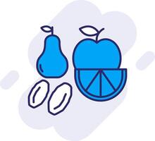 Fruta línea lleno fondo icono vector