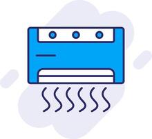 Air Conditioner Line Filled Backgroud Icon vector