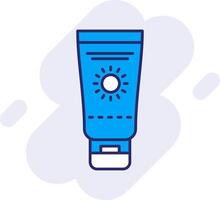 Sunscreen Line Filled Backgroud Icon vector