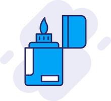 encendedor línea lleno fondo icono vector