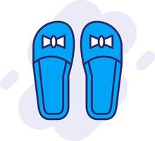 Slippers Line Filled Backgroud Icon vector