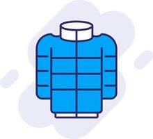 Puffer Coat Line Filled Backgroud Icon vector