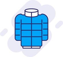 Puffer Coat Line Filled Backgroud Icon vector