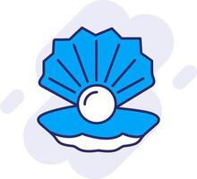 Shell Line Filled Backgroud Icon vector