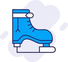 Ice Skate Line Filled Backgroud Icon vector