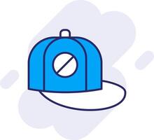 Baseball Cap Line Filled Backgroud Icon vector