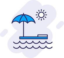 Summer Line Filled Backgroud Icon vector