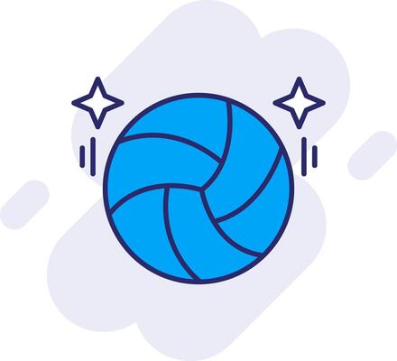 Volleyball Line Filled Backgroud Icon