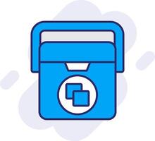 Ice Box Line Filled Backgroud Icon vector