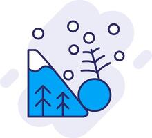 Avalanche Line Filled Backgroud Icon vector