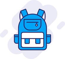 mochila línea lleno fondo icono vector