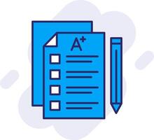 Exam Line Filled Backgroud Icon vector