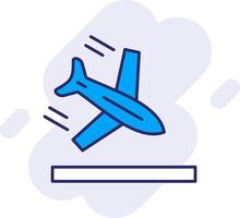 avión línea lleno fondo icono vector