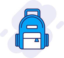 Backpack Line Filled Backgroud Icon vector