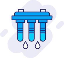 agua filtrar línea lleno fondo icono vector