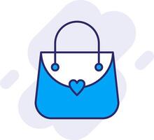 Purse Line Filled Backgroud Icon vector