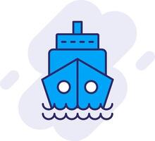 Ship Line Filled Backgroud Icon vector