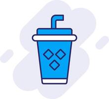 Juice Line Filled Backgroud Icon vector