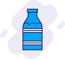 Milk Bottle Line Filled Backgroud Icon vector