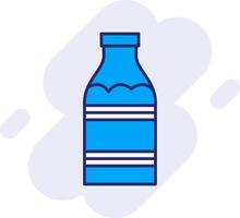 Leche botella línea lleno fondo icono vector