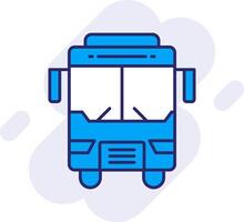 Bus Line Filled Backgroud Icon vector